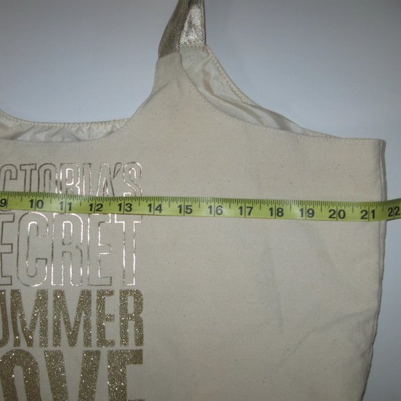 Victorias Secret Canvas Large Beach Bag Tote - Picture 5 of 9